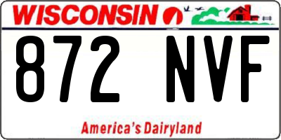 WI license plate 872NVF