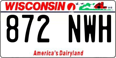 WI license plate 872NWH