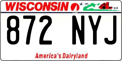WI license plate 872NYJ