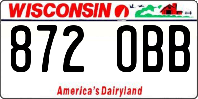 WI license plate 872OBB