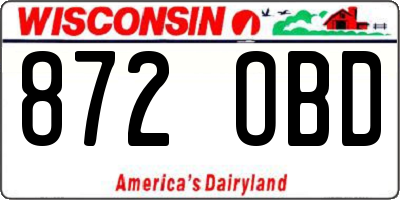 WI license plate 872OBD
