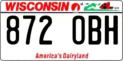 WI license plate 872OBH