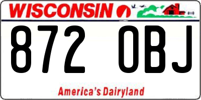 WI license plate 872OBJ
