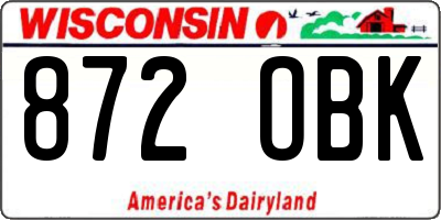 WI license plate 872OBK