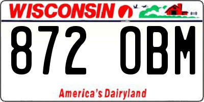 WI license plate 872OBM