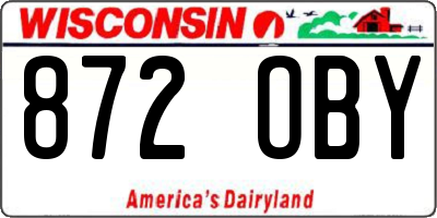 WI license plate 872OBY