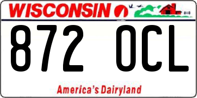 WI license plate 872OCL