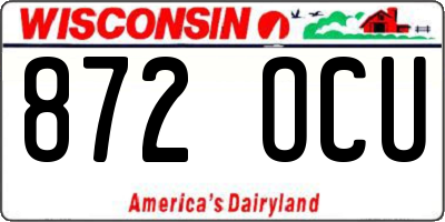 WI license plate 872OCU