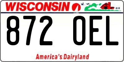 WI license plate 872OEL