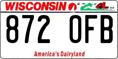 WI license plate 872OFB