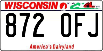 WI license plate 872OFJ
