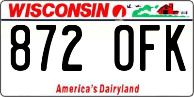 WI license plate 872OFK