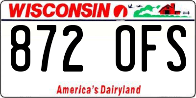 WI license plate 872OFS