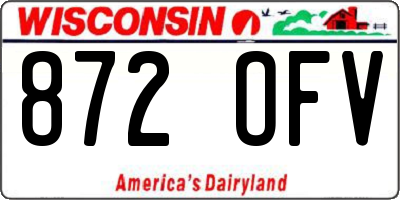 WI license plate 872OFV