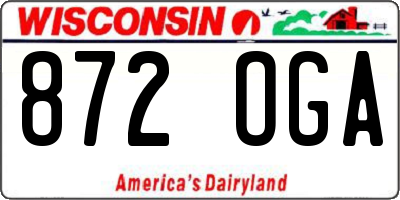 WI license plate 872OGA
