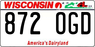 WI license plate 872OGD