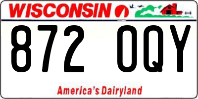 WI license plate 872OQY