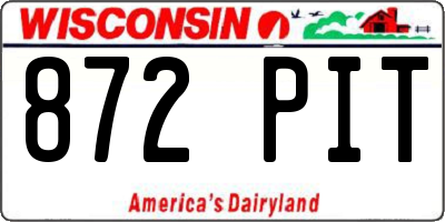 WI license plate 872PIT