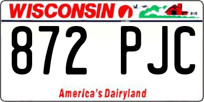 WI license plate 872PJC