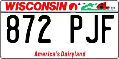WI license plate 872PJF