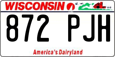 WI license plate 872PJH