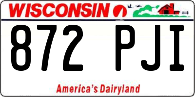 WI license plate 872PJI