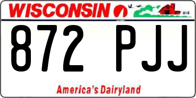 WI license plate 872PJJ