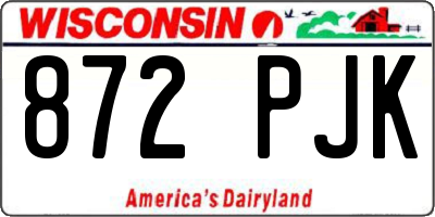 WI license plate 872PJK