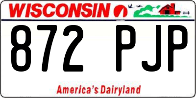 WI license plate 872PJP