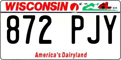 WI license plate 872PJY