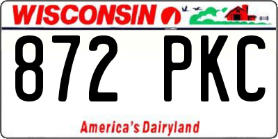 WI license plate 872PKC