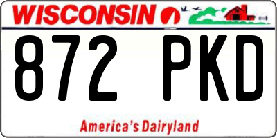 WI license plate 872PKD