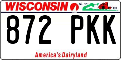WI license plate 872PKK