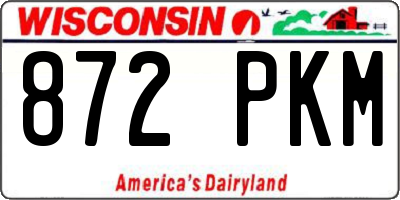 WI license plate 872PKM