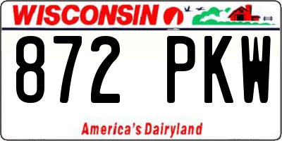 WI license plate 872PKW