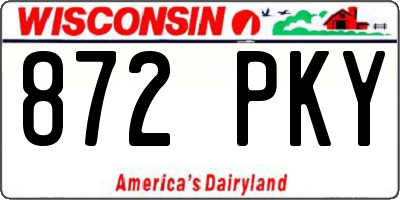 WI license plate 872PKY