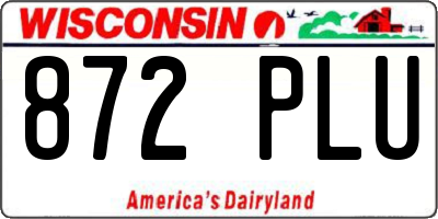 WI license plate 872PLU