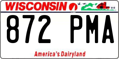 WI license plate 872PMA