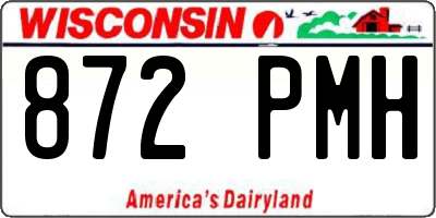 WI license plate 872PMH