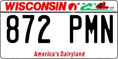 WI license plate 872PMN