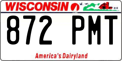 WI license plate 872PMT