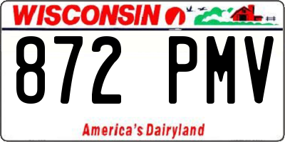 WI license plate 872PMV