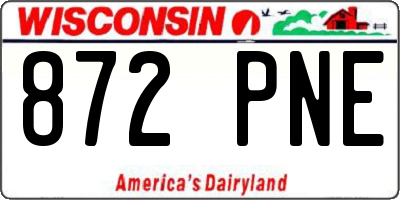 WI license plate 872PNE