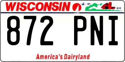 WI license plate 872PNI