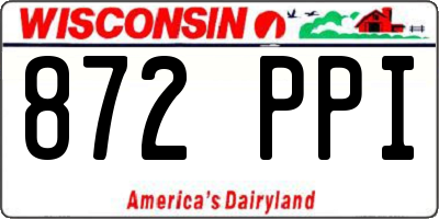 WI license plate 872PPI