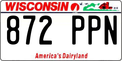 WI license plate 872PPN