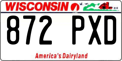 WI license plate 872PXD