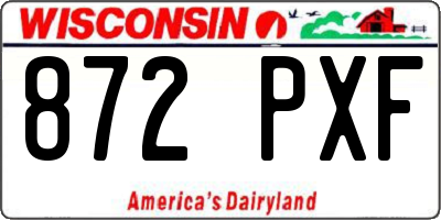WI license plate 872PXF