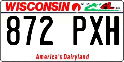 WI license plate 872PXH
