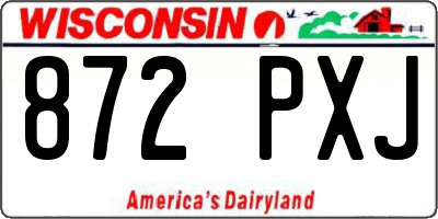 WI license plate 872PXJ